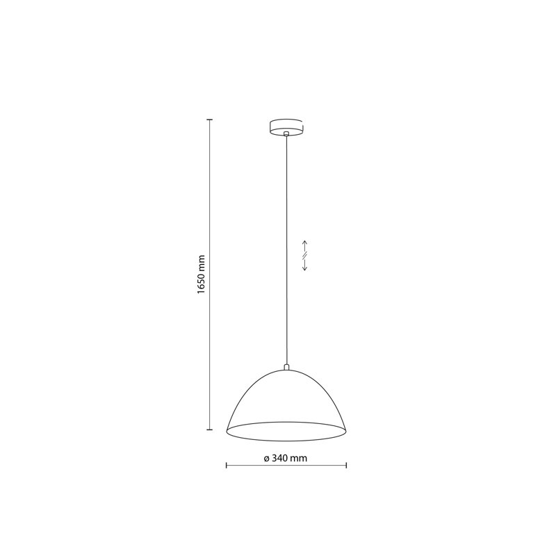 Luminaire suspendu noir FARO M, Noir