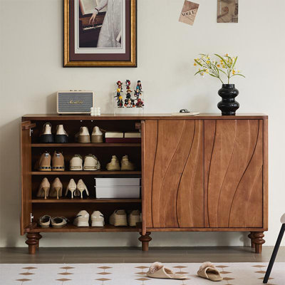 Simple Sculpture Door Shoe Storage Cabinet