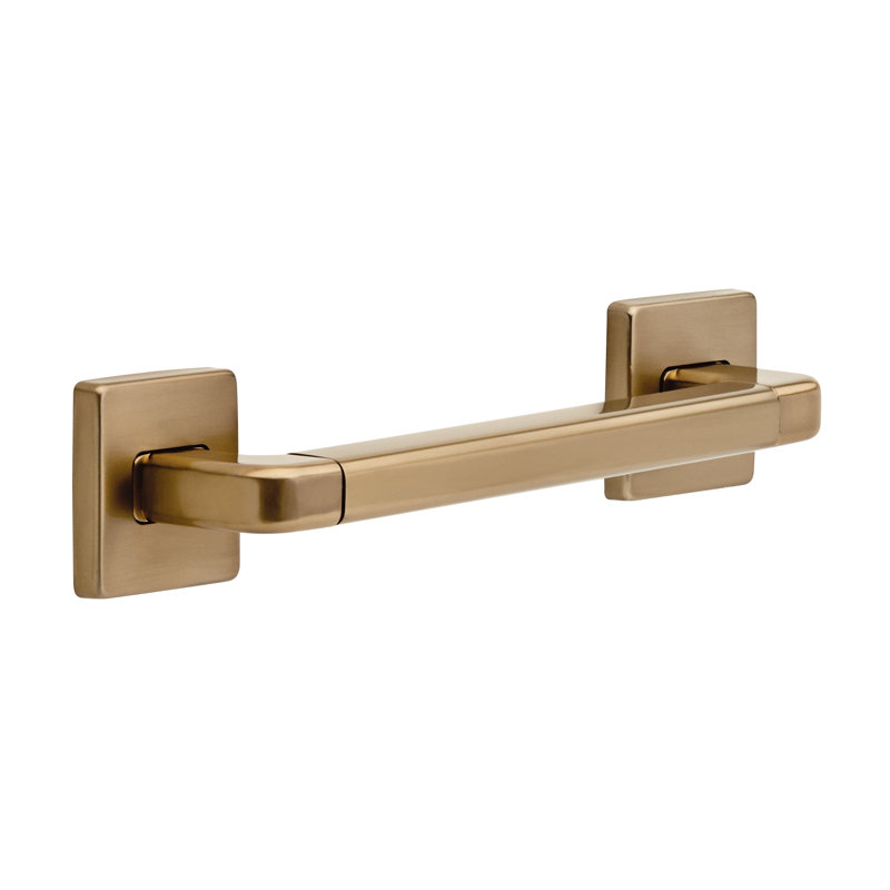 Bath Safety 12" Grab Bar, Brilliance Champagne Bronze