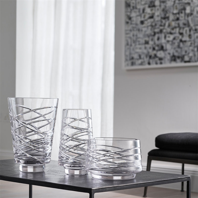 Aran Clear 12" Crystal Table Vase