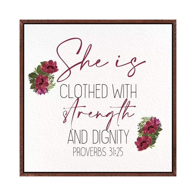 She Is Clothed II by Kimberly Allen - Print on Canvas, Classic Brown Wood Framed, 93.98cm H x 93.98cm W x 3.81cm D