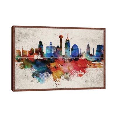 San Antonio Abstract 1 Piece Wall Art on Canvas