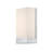 15 Watt LED Indoor Wall Sconce, Color Temperature Selection, Brushed Nickel Finish, Frosted Acrylic