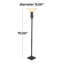 Torchère en métal brun de style antique
