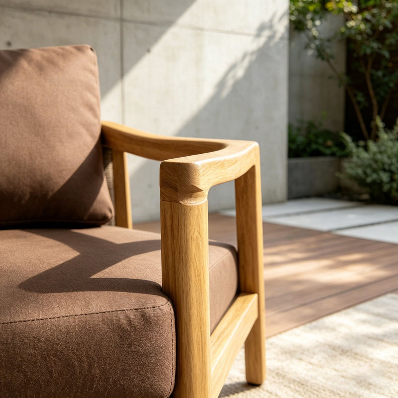 Fauteuil club d'extérieur, Beige