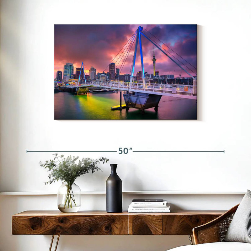 Auckland Cityscape, 24" H x 36" W