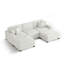Canapé modulaire rembourré en chenille 5 pièces avec coussins décoratifs et repose-pieds amovibles 5 pièces-1794870455-1794870452