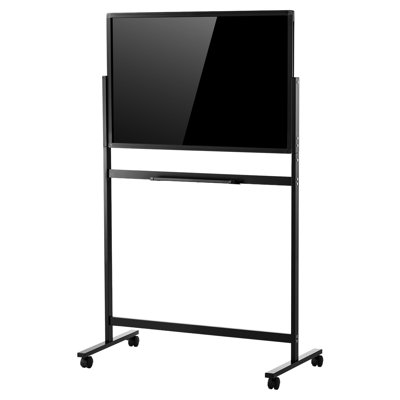 Tableau blanc magnétique effaçable à sec en verre 35 po x 23 po avec support mobile, conception sans cadre, avec marqueurs, aimants et gomme à effacer, idéal pour le bureau, la salle de classe et la maison