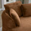 Fauteuil rond 53,5 po en velours côtelé moderne avec 3 coussins-2126122260
