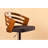 Adjustable Swivel Bar Stool With Wood Back