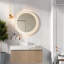 Meuble-lavabo moderne avec meuble-lavabo et lavabo, lavabo en céramique gris clair