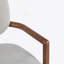 Ensemble de 2 chaises de salle à manger rembourrées avec accoudoirs en bois d'hévéa et tissu beige, capacité de poids de 300 lb-291958657