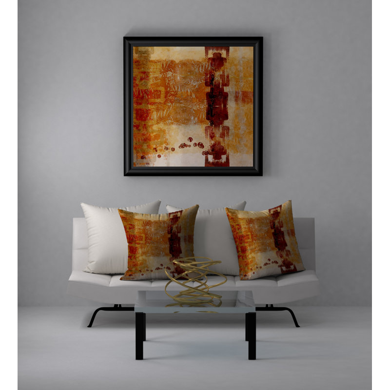 Abstract Throw Pillow, 24" H x 24" W