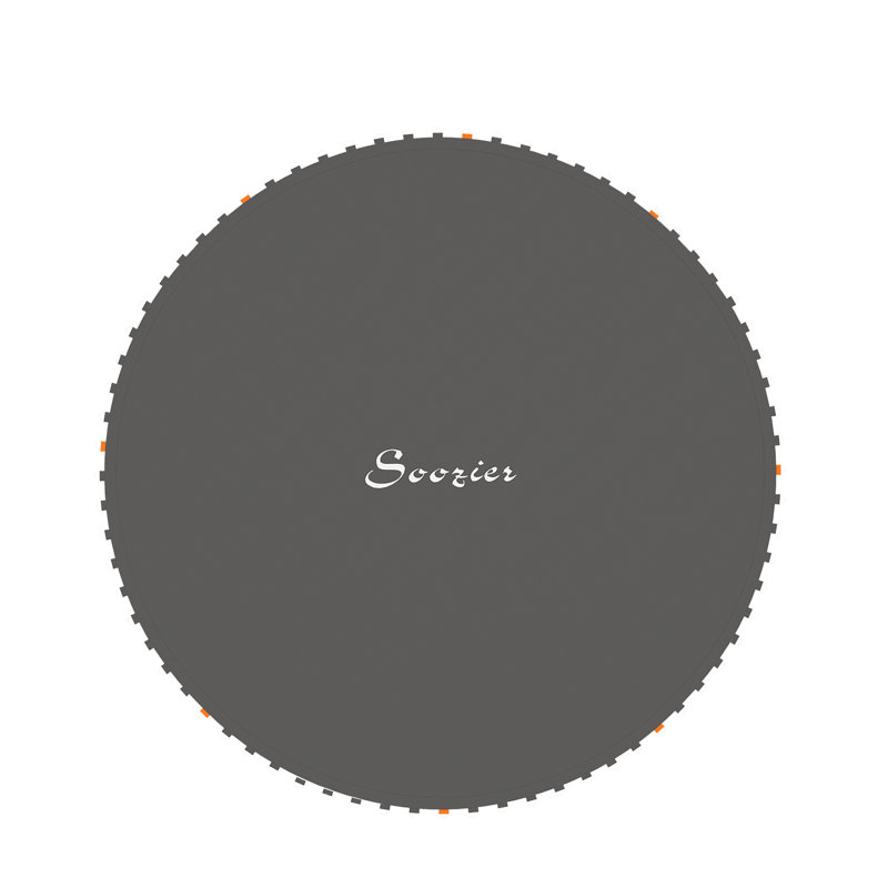 Soozier Plastic Compatible With 14' Round Trampoline, 0.01" H x 127.25" W x 127.25" D, Black