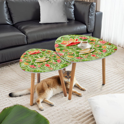 Ensemble de 2 tables basses gigognes Triangle
