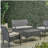 CORDOBA KD WICKER 4 PC CHAT SET