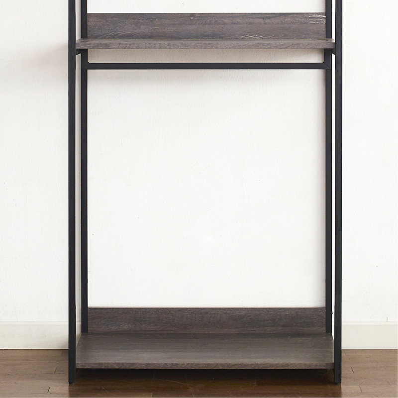 Industrial Walk-In Closet, Gray, Solid Wood, Deep Storage Space, To Stains And Scratches Extra Storage, Water Damage
