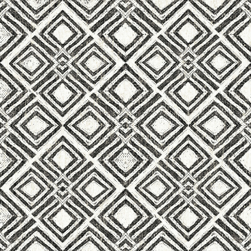 " African Wild Pattern IV BW ", 12" H x 12" W