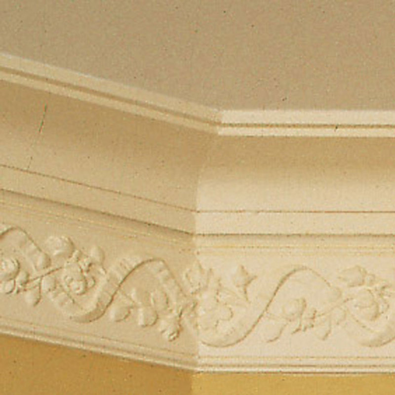 4-5/8 in x 3 in x 78-3/4 in Primed White Plain Polyurethane Crown Moulding