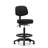 Sylvie Backed Adjustable Height Ergonomic Lab Stool with Footring Wheels-30676079-30676083