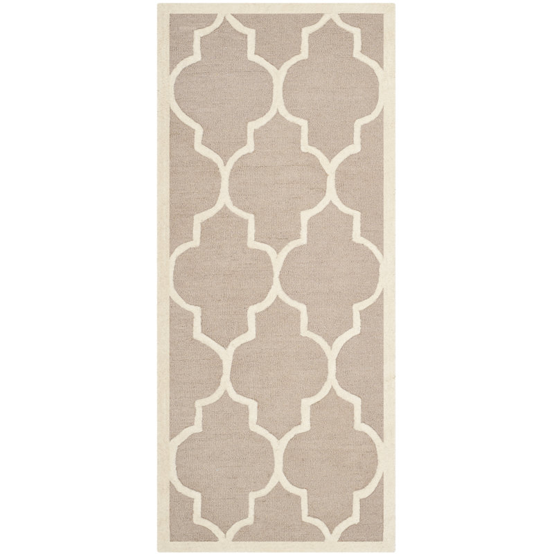 Cannen Hand Tufted Wool Trellis Rug, Runner 2'6" x 10'