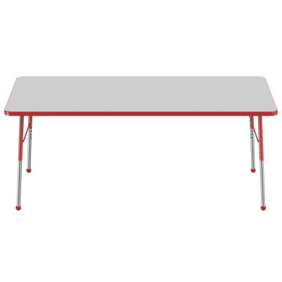 Rectangle T-Mold Adjustable Height Activity Table