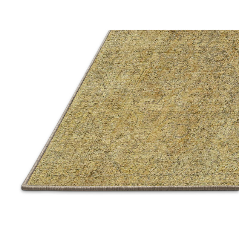 Tapis décoratif multicolore à motif abstrait, Rectangle 5 pi x 7 pi