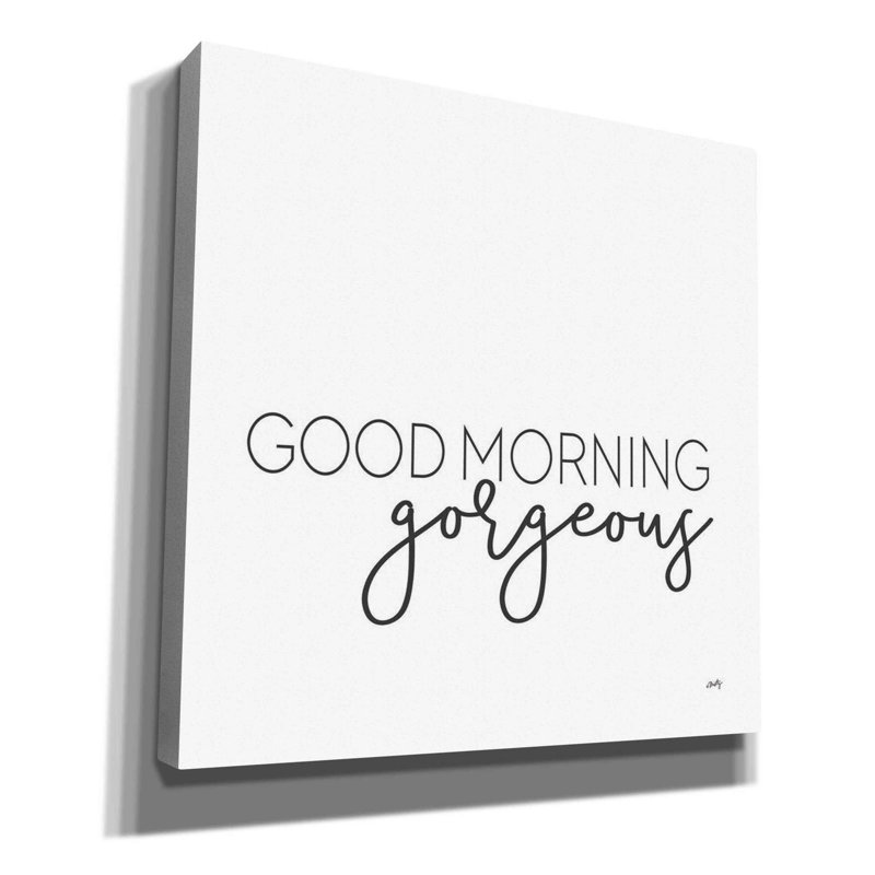 «Good Morning Gorgeous» par Misty Michelle, art mural sur toile, H 12 po x l 12 po x P 0,75 po