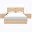 Ensemble de chambre à coucher 4 pièces avec tête de lit Douglas, cadre de lit à lattes, 2 tables de chevet-1810974444-1783080672