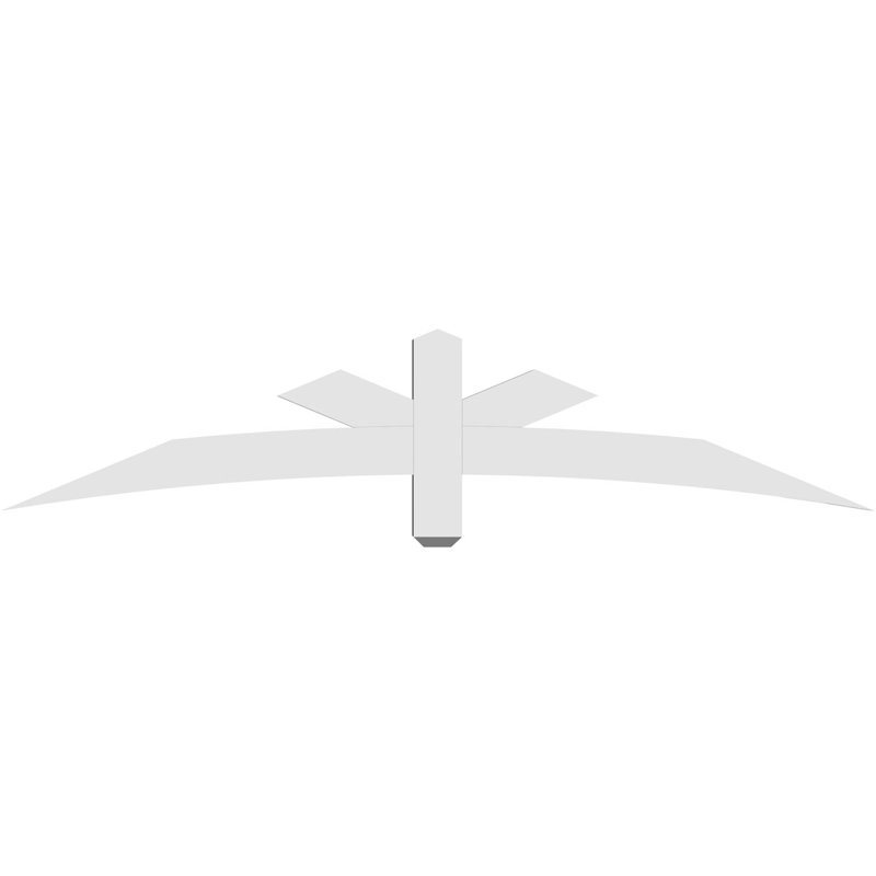 Support de pignon Alberta Alberta, H 15 po x l 72 po (pas 5/12), P 4 po x F 4 po, PVC