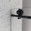 Porte de douche avec hauteur de 76 po et finition noire mate pour membrane d'espace de 44 po à 48,8 po