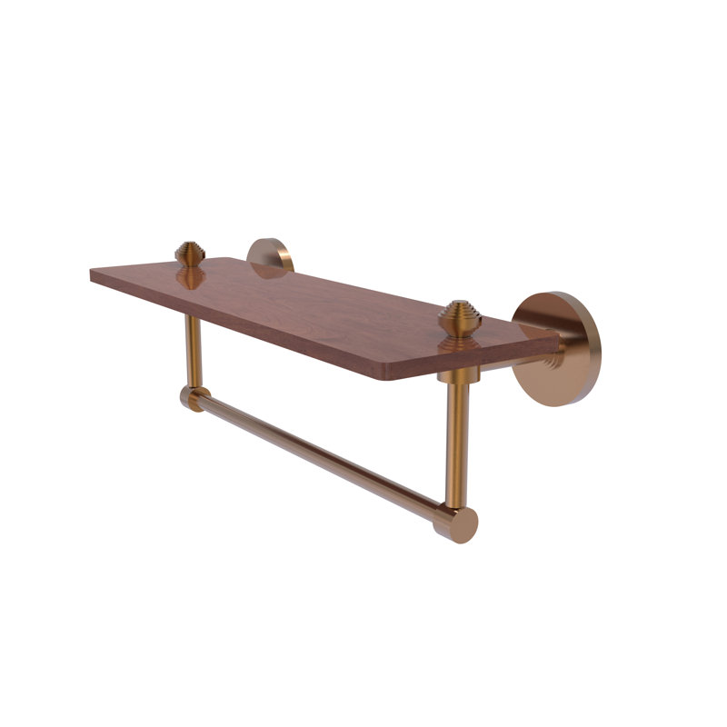 Tablette avec barre à serviettes Trond Ironwood, Bronze brossé, H 5 po x l 16 po x P 5 po