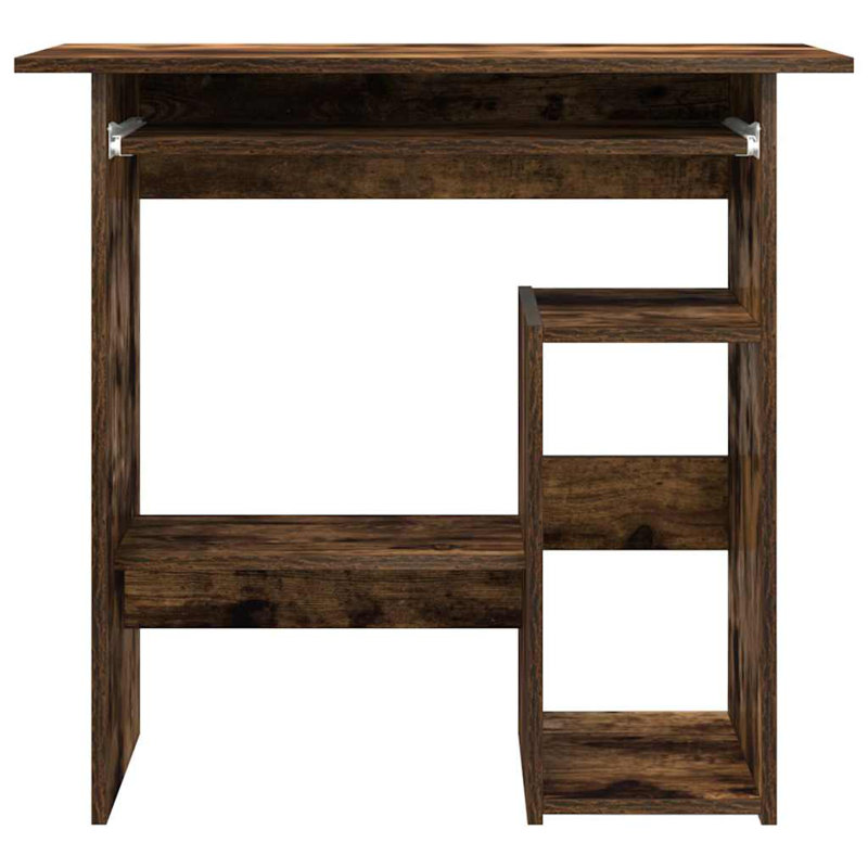vidaXL Desk Office Workstation Working Table Computer Desk Engineered Wood, Smoked Oak