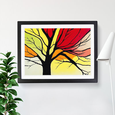 Cute Colourful Tree - Framed Print