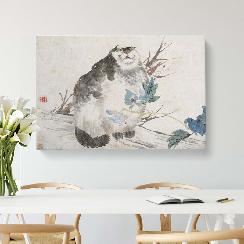 Fat Cat by Ren Yi - Wrapped Canvas, 40cm H x 60cm W x 3cm D