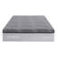 Matelas simple TG 12 po 12 po, mélange de ressorts ensachés en mousse à mémoire de forme, couleur grise, lit compressé, housse avec mousse