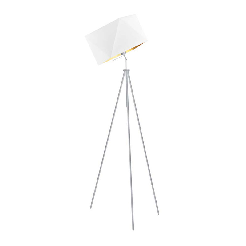 Fite 142cm Tripod Floor Lamp, Silver, White