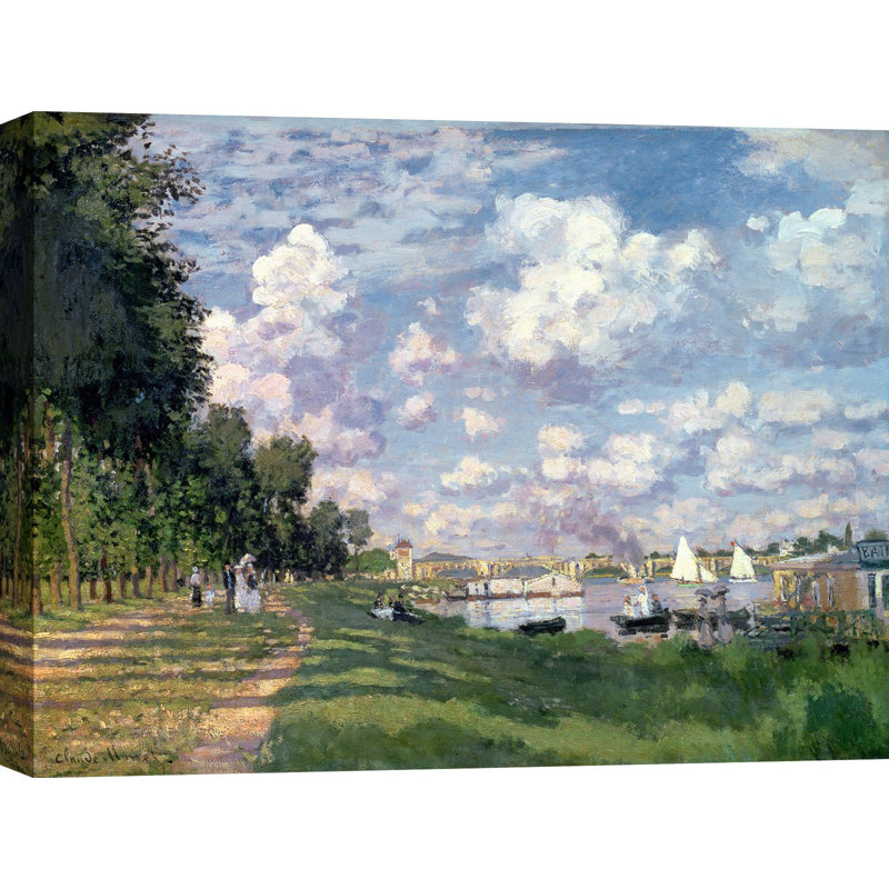 The Marina At Argenteuil by Claude Monet - Wrapped Canvas Painting, 70cm H x 100cm W x 4cm D