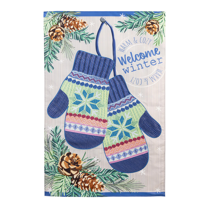 Drapeau de maison Winter Mittens