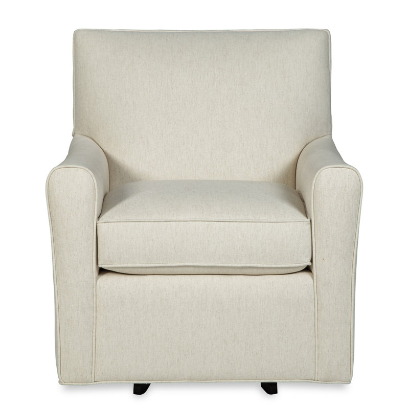 Mikeno Upholstered Swivel Armchair, Nomad Beige Crypton®