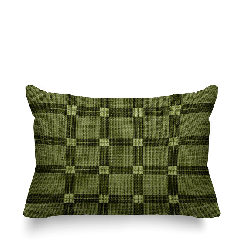 Coussin lombaire en polyester , Vert, H 14 po x l 20 po