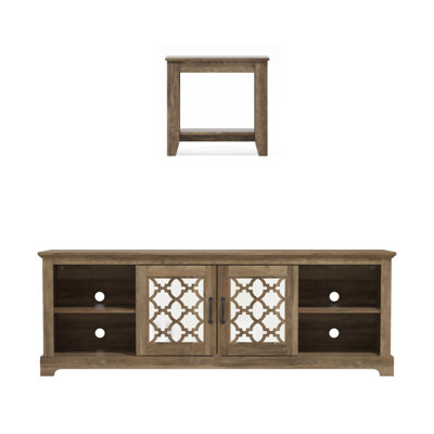 Weddel Basilico Transitional Coordinated Living Room 2 Piece Media Furniture Set