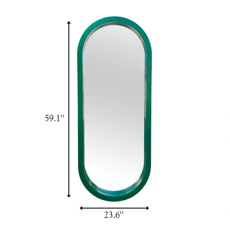 Large Pill Mirror, 59.1" x 23.6", Green