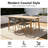 Oniel 67'' Rectangular 6 - Person Outdoor Dining Set