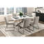 Chaises de salle à manger en tissu beige 2 pièces, pieds en métal noir, 2 pièces de style décontracté moderne et tubulaire