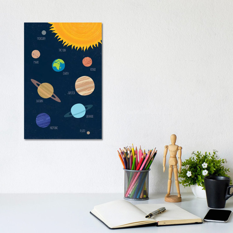 Solar System by TomasDesign - Wrapped Canvas Print, 20.32 cm H x 30.48 cm W