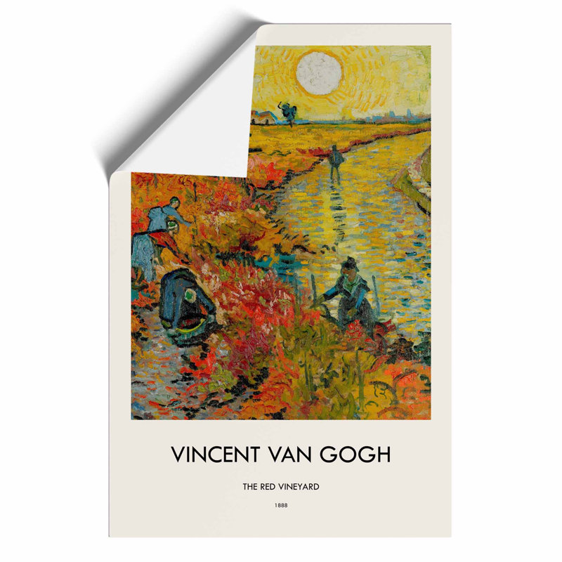 Red Vineyard at Arles Print by Vincent van Gogh - Frameless Print, 30cm H x 21cm W x 0.1cm D
