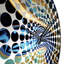 Sarahy - Horloge murale peinture abstraite-1235200453