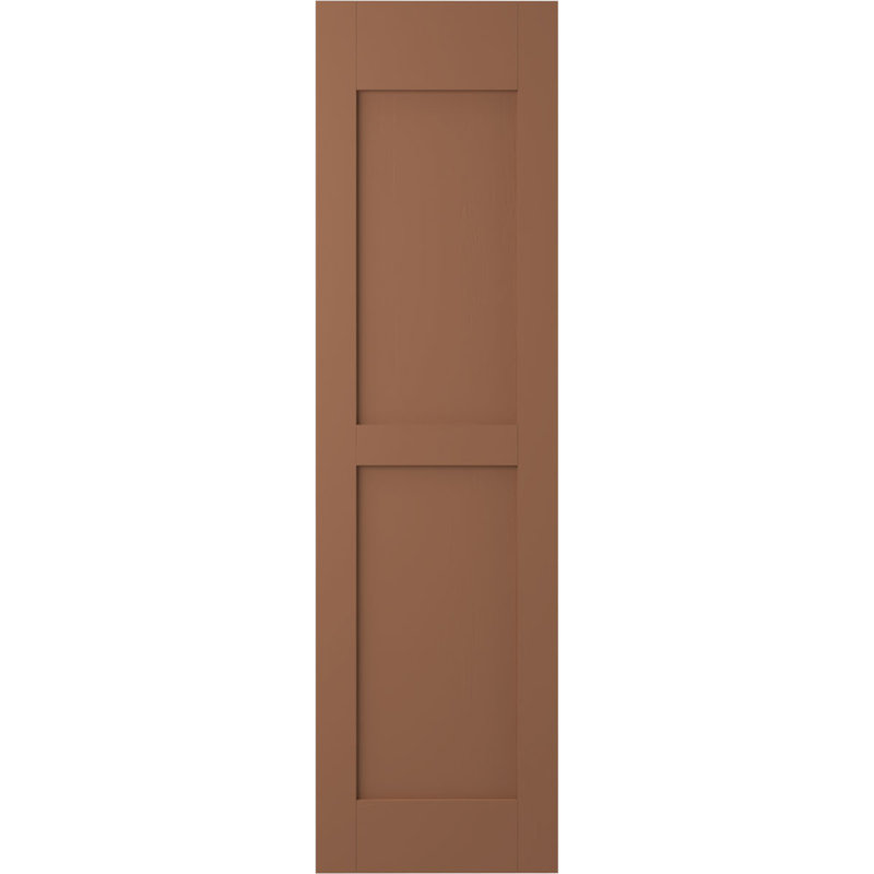 Deux volets à panneaux surélevés Americraft (par paire), 12", Caramel brûlé, 43"