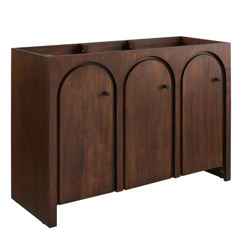 Base de meuble-lavabo double 48 po Modway Appia seulement, Noyer
